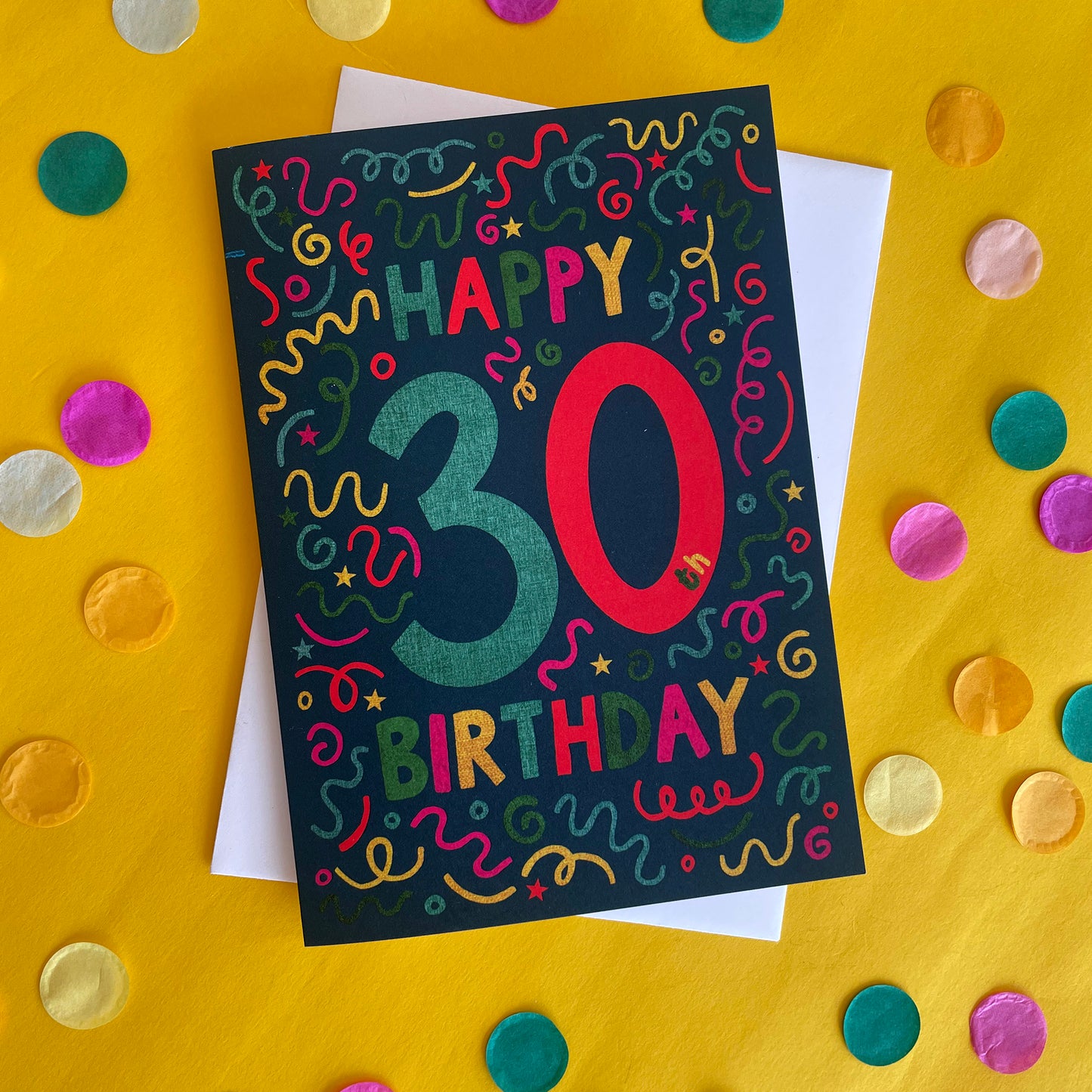 Happy 30th Birthday Confetti Card