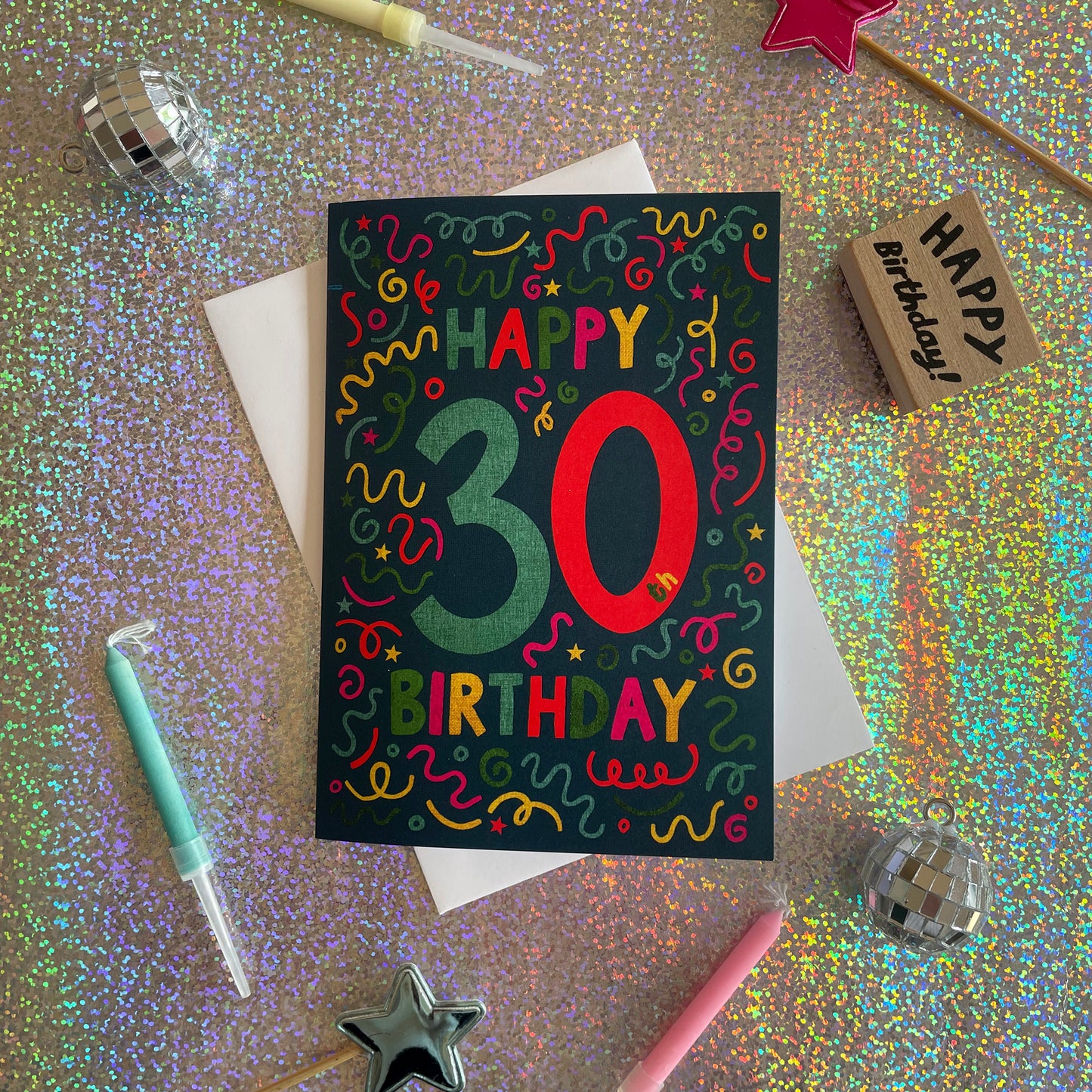 Happy 30th Birthday Confetti Card