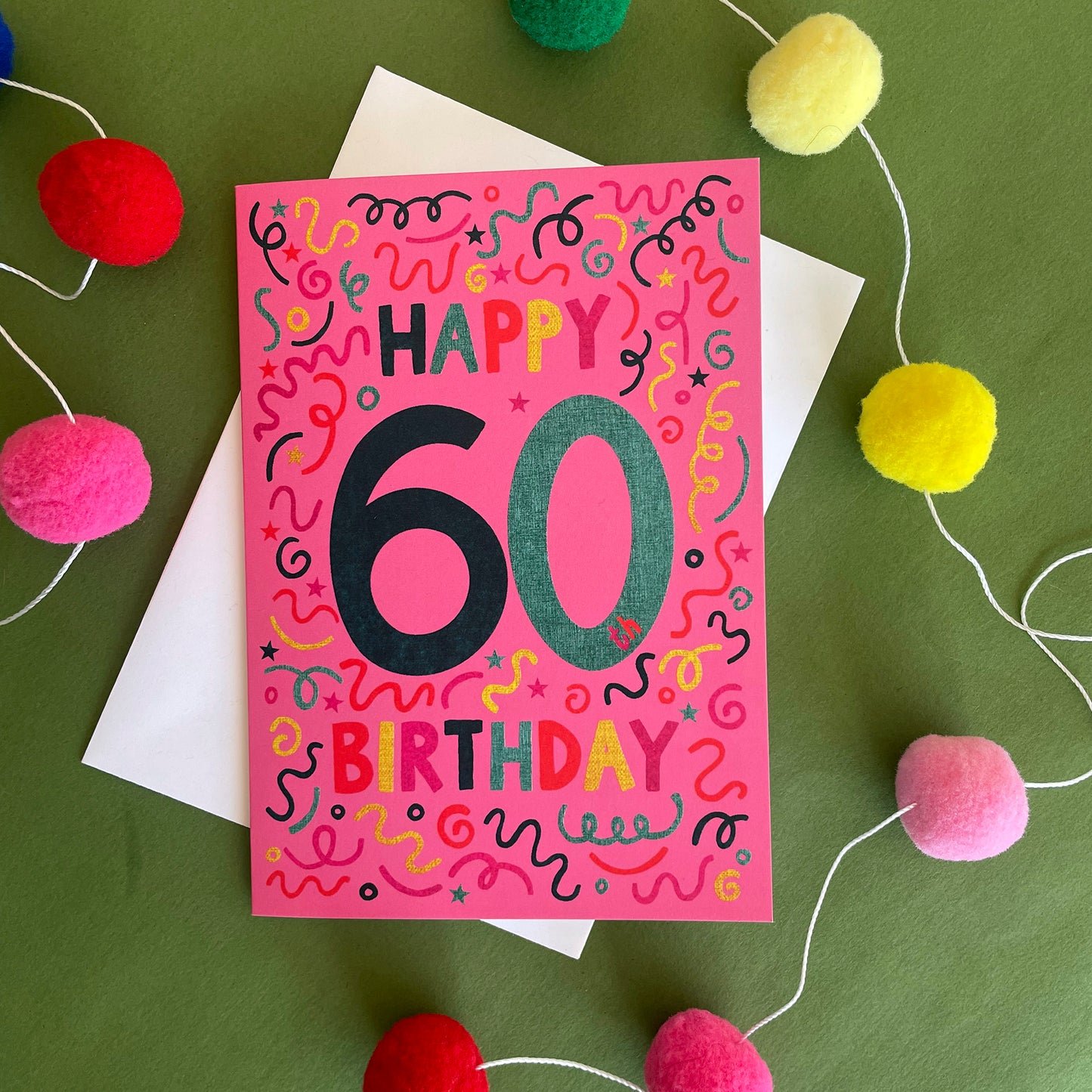 Happy 60th Birthday Confetti Card