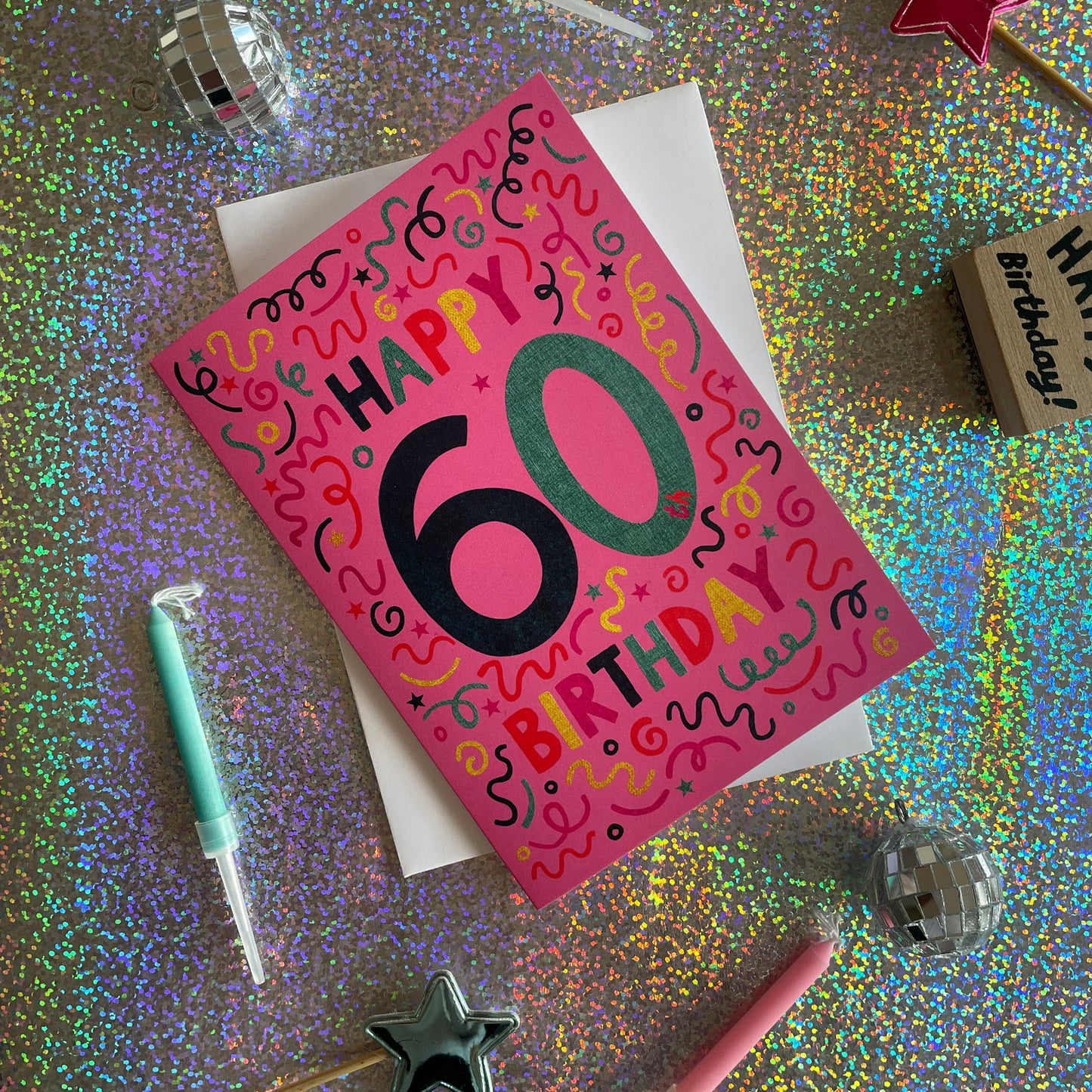 Happy 60th Birthday Confetti Card