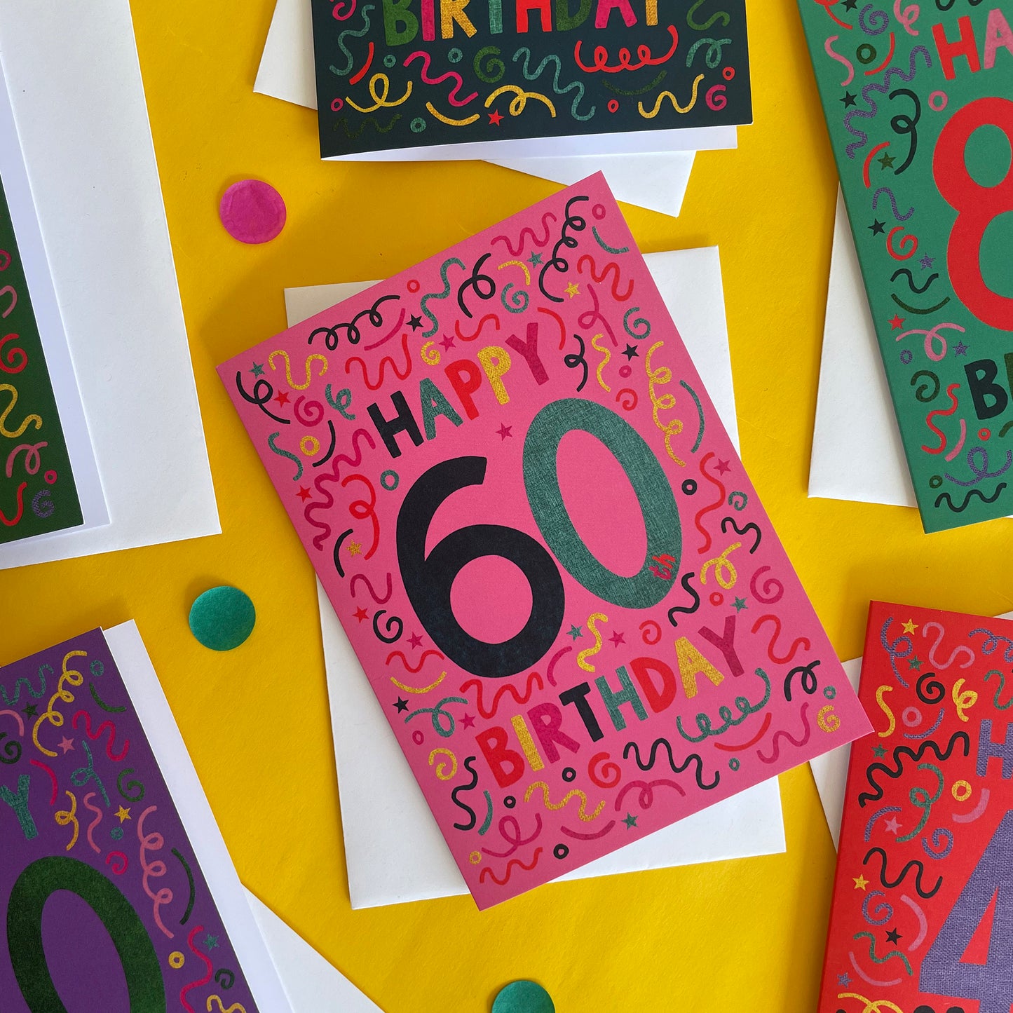 Happy 60th Birthday Confetti Card