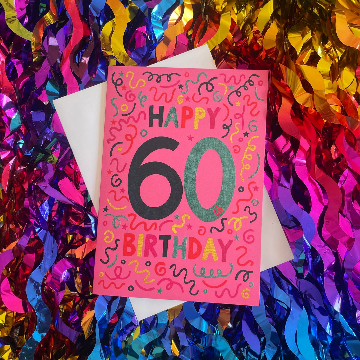 Happy 60th Birthday Confetti Card