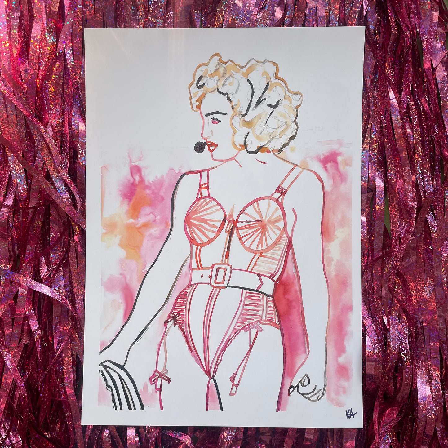 Madonna Blond Ambition Art Print