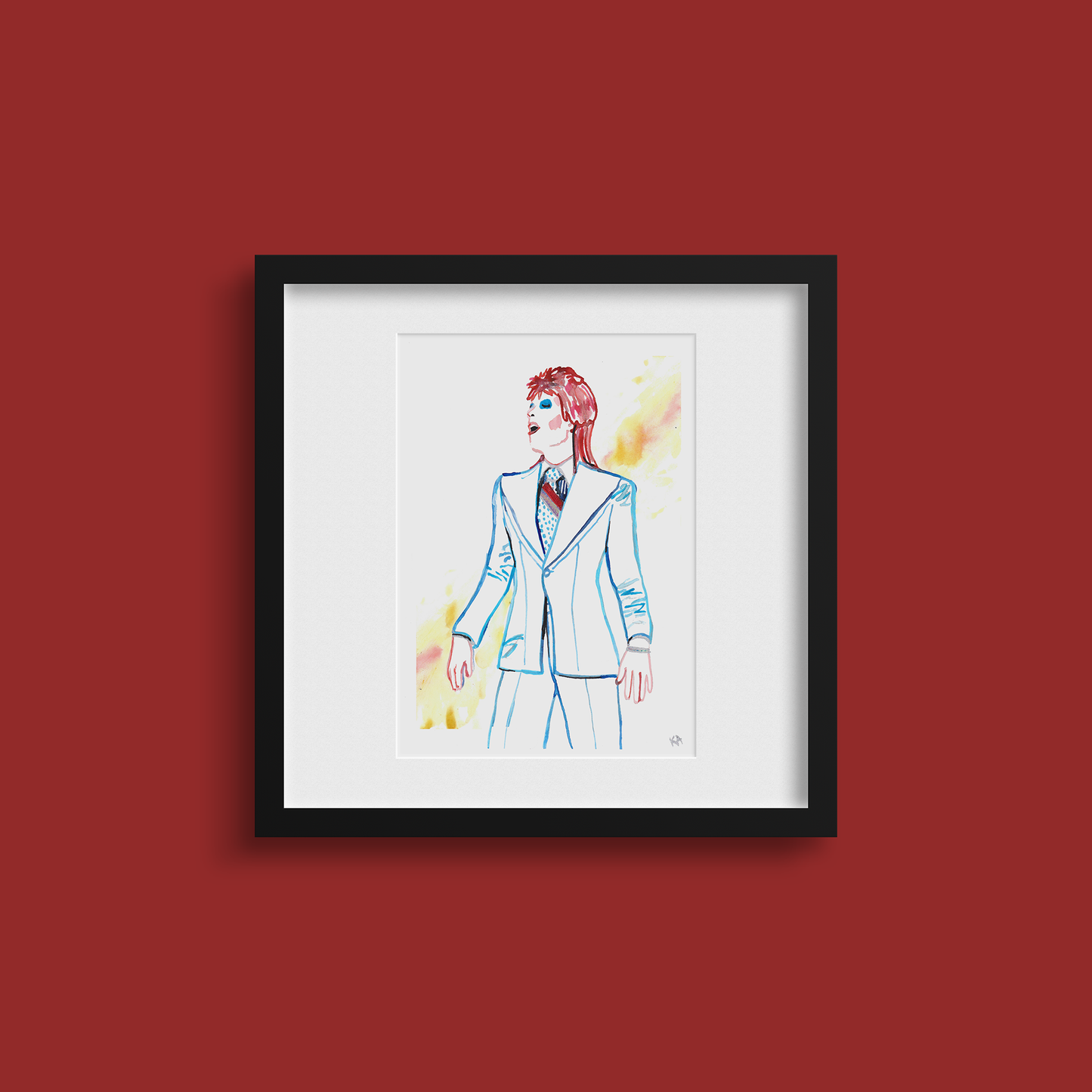 David Bowie Powder Blue Suit Art Print