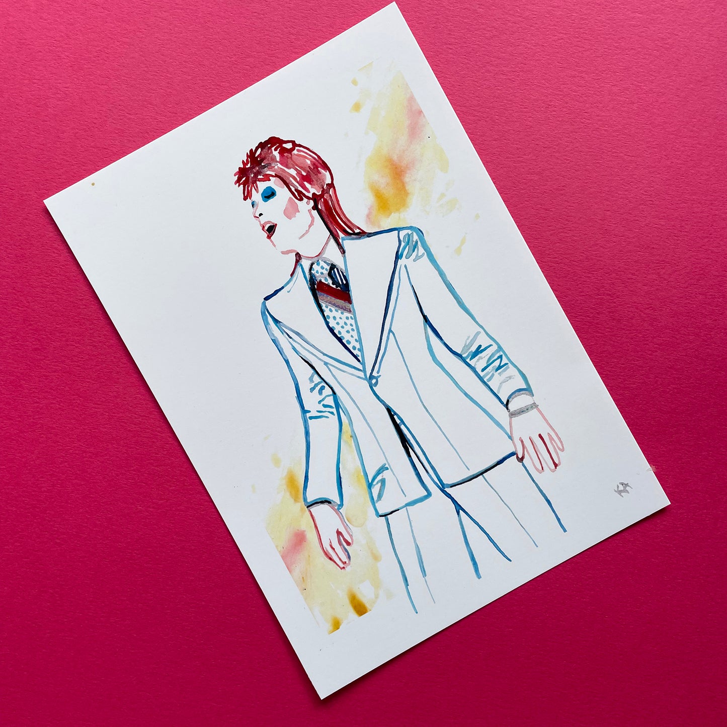 Powder Blue Suit Art Print