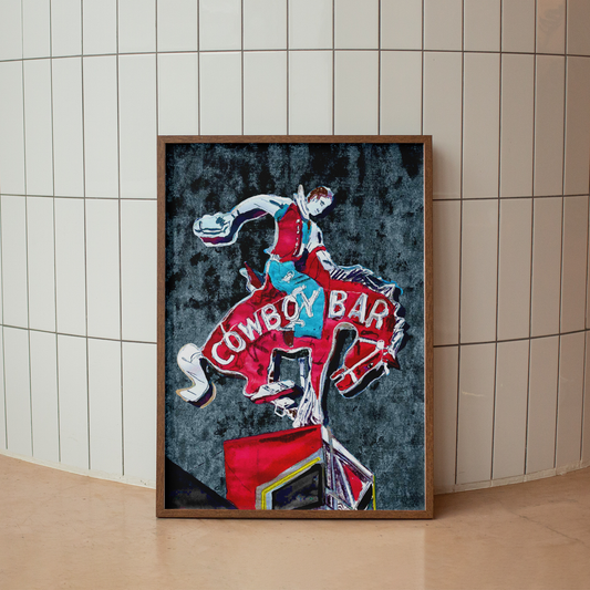 Cowboy Bar Art Print