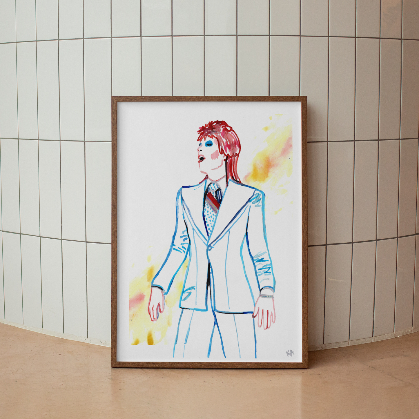 David Bowie Powder Blue Suit Art Print
