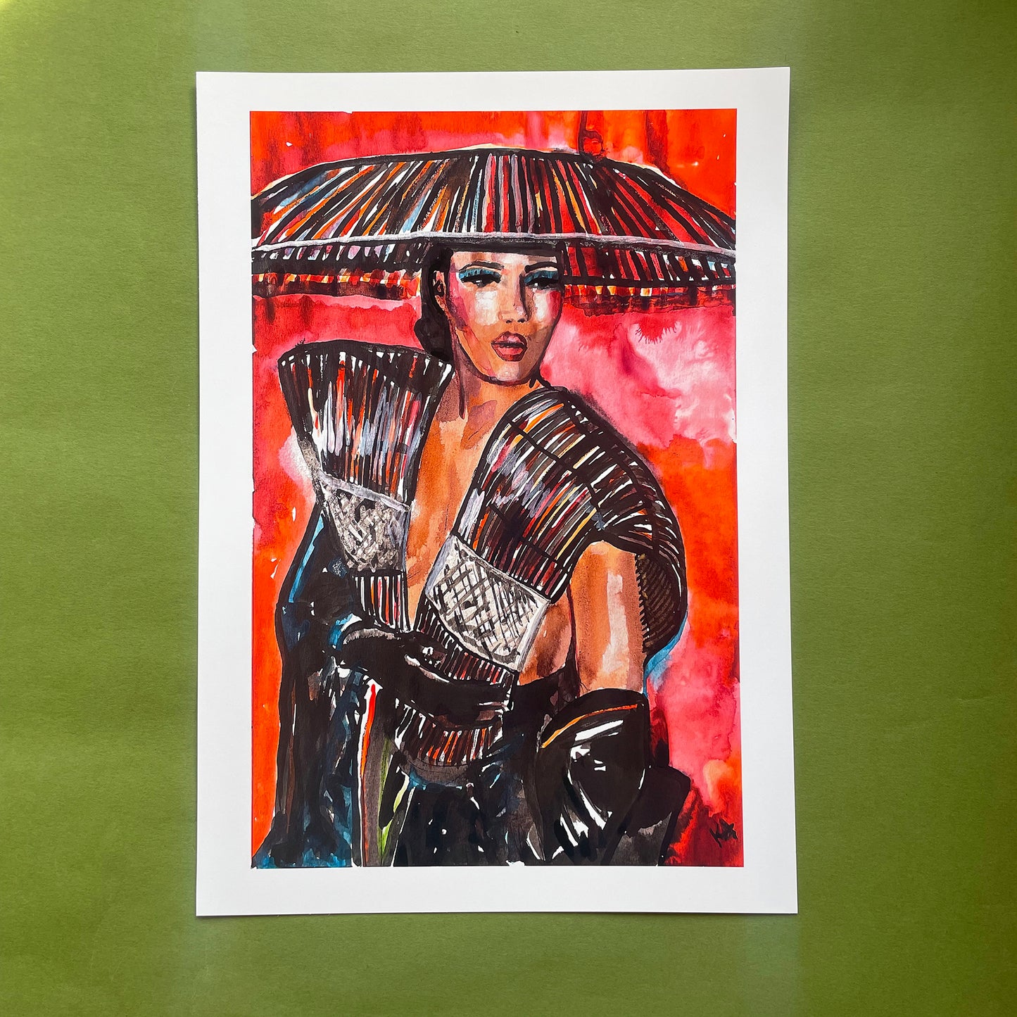 Grace Jones Grammys Art Print
