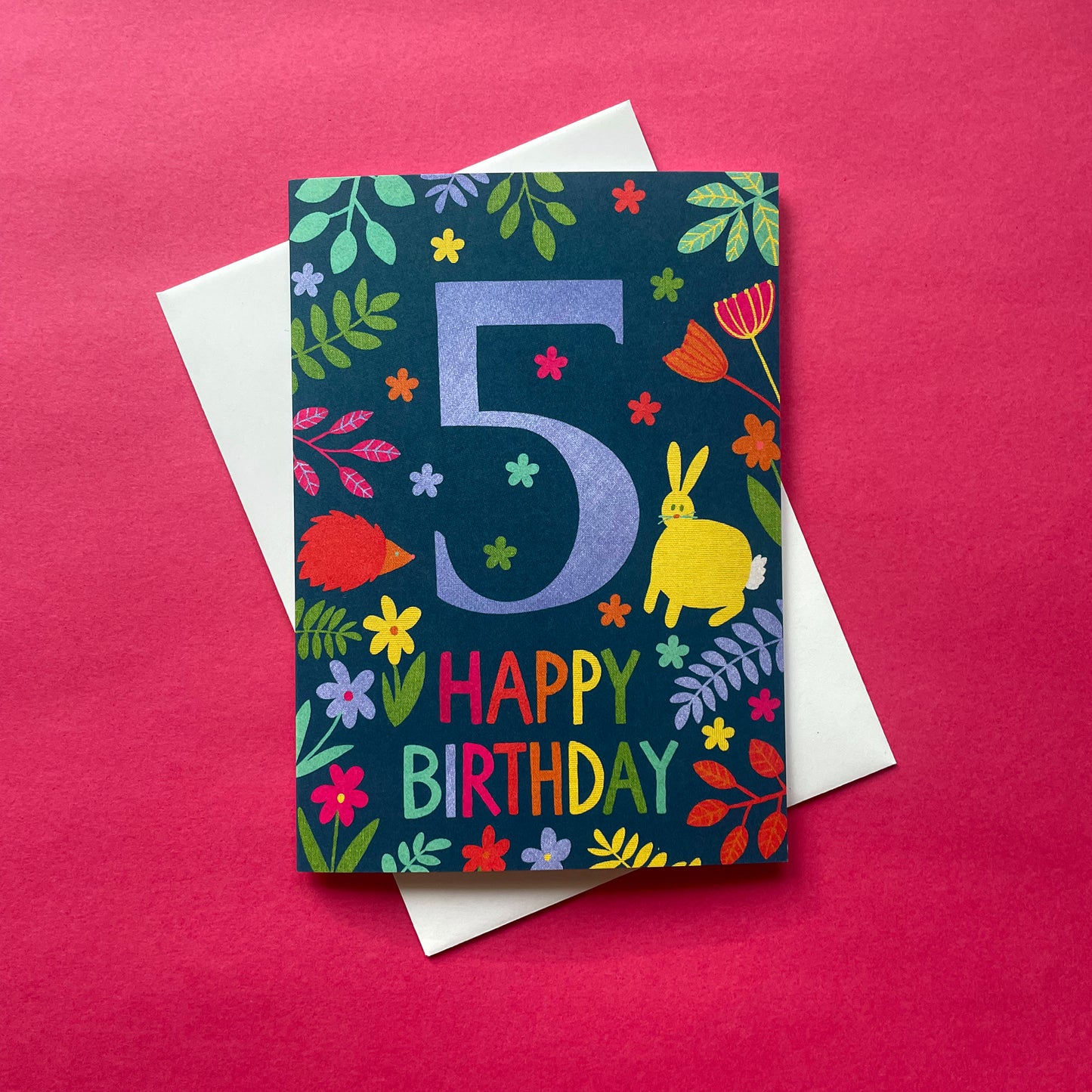 Happy 5th Birthday Woodland Card