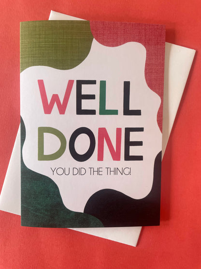 Well Done Celebration Card