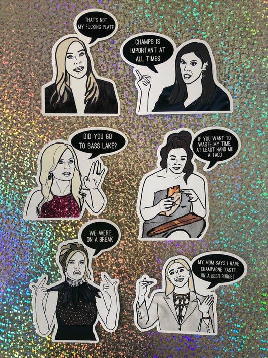 Real Housewives of Orange County inspired Sticker Set