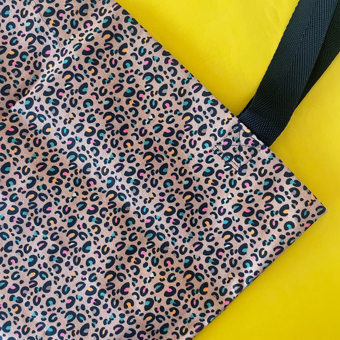 Gold Leopard Print Tote Bag