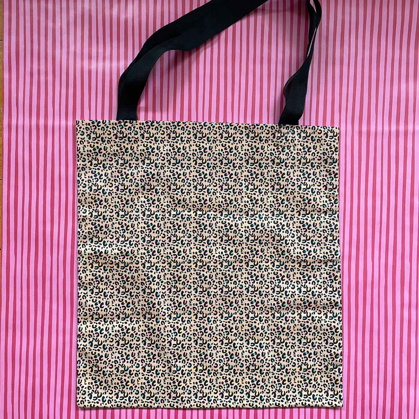 Gold Leopard Print Tote Bag