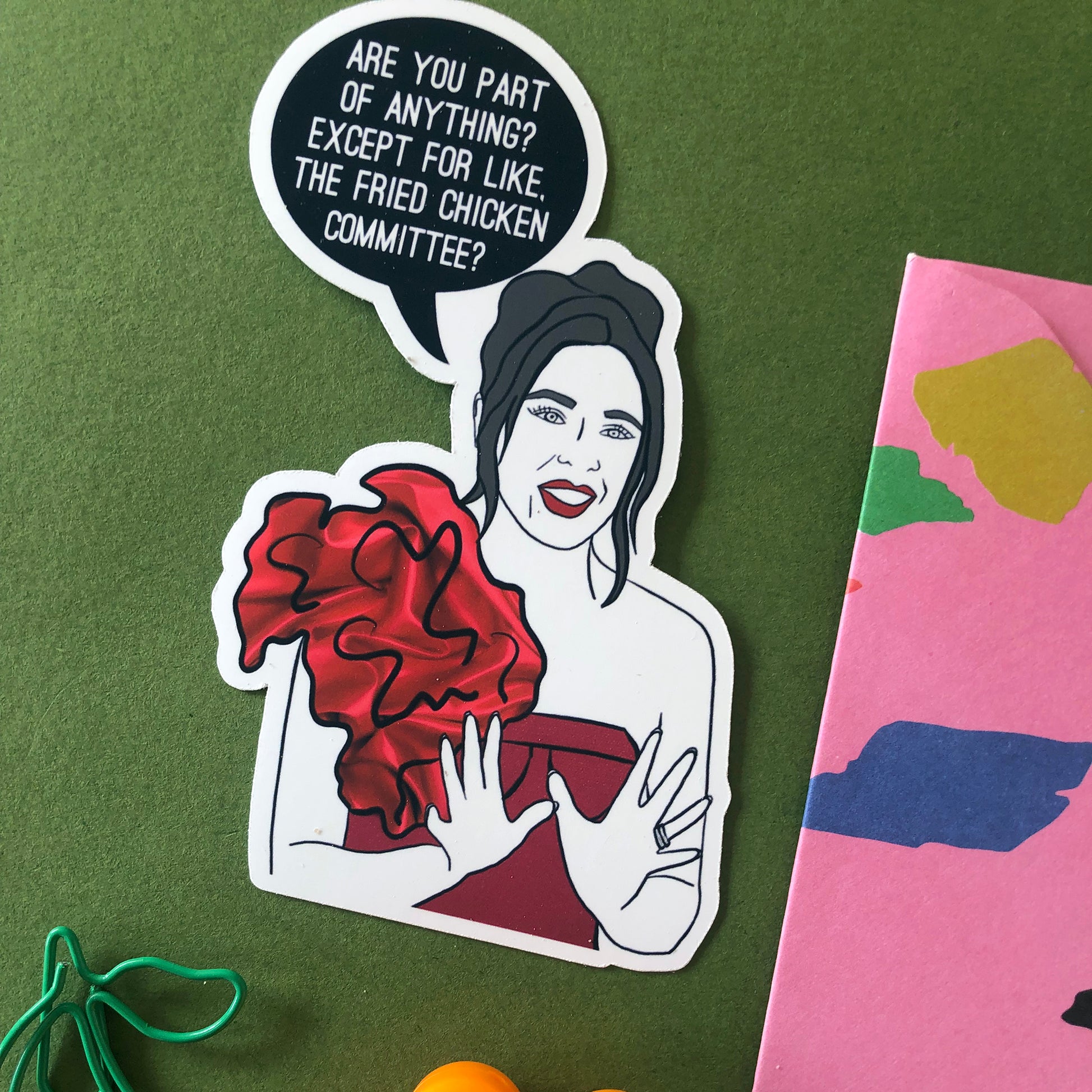 Image shows a collection of stickers inspired by reality tv series the Real Housewives of New York