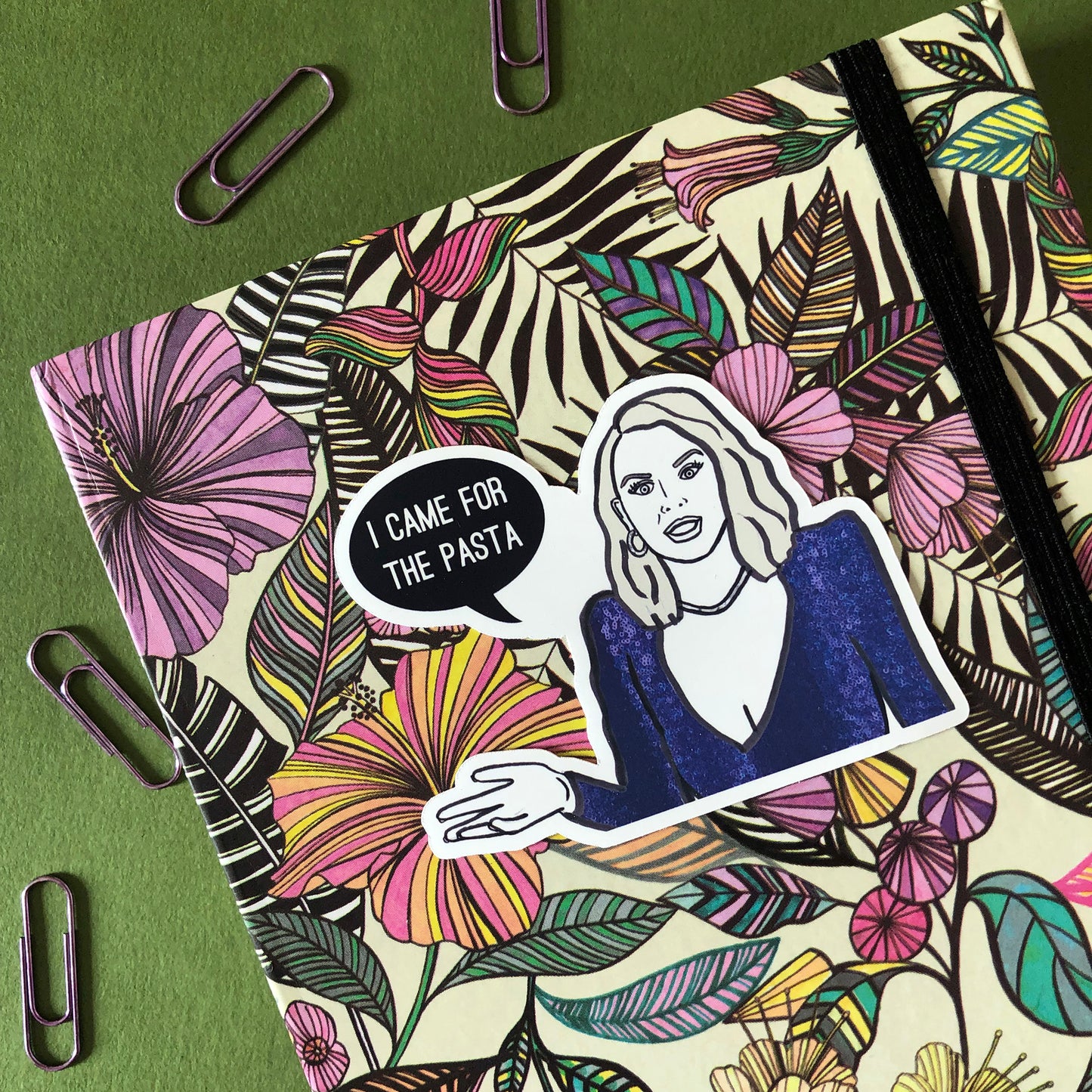 Image shows a sticker inspired by the Real Housewives of Salt Lake City