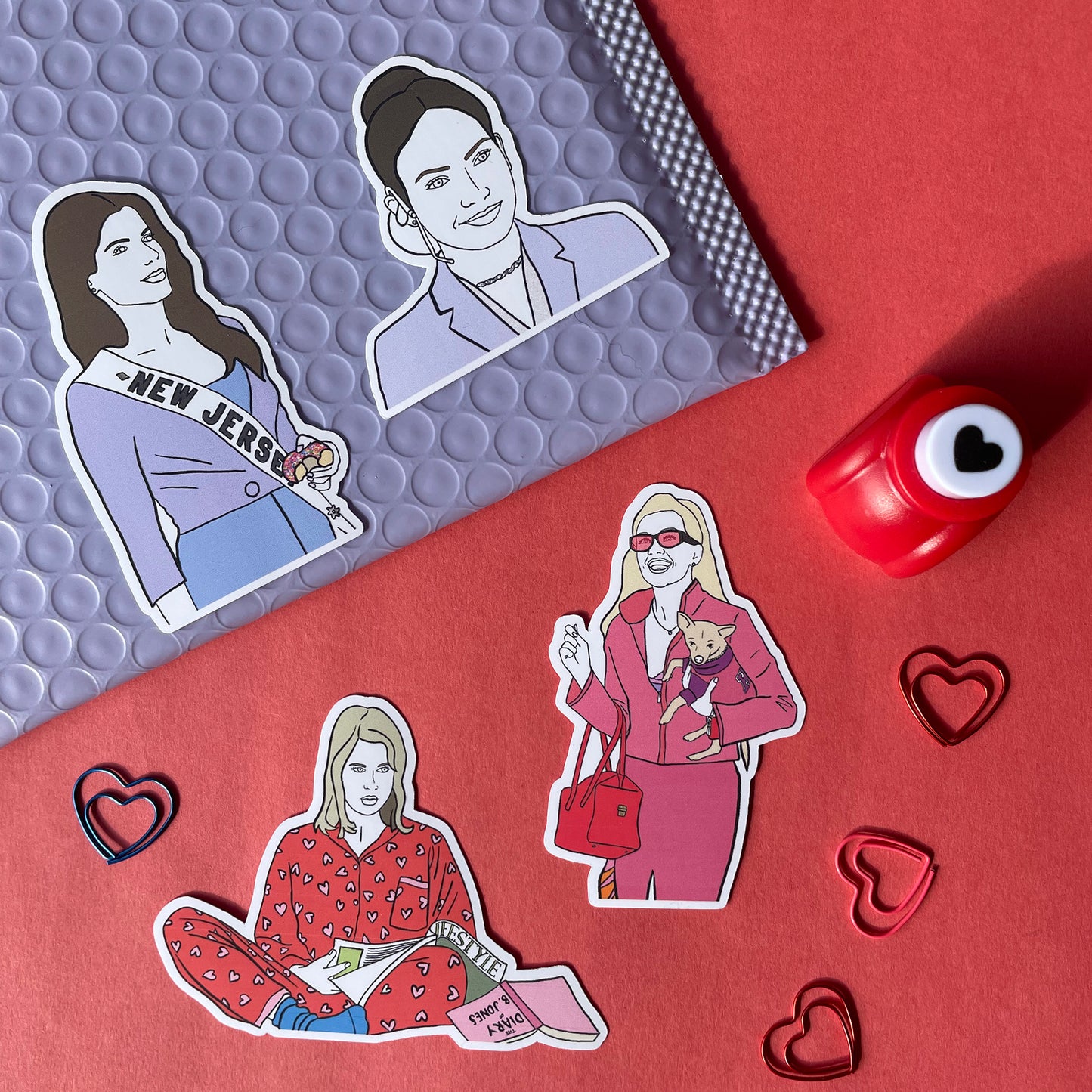 00's Rom Com inspired Sticker Set
