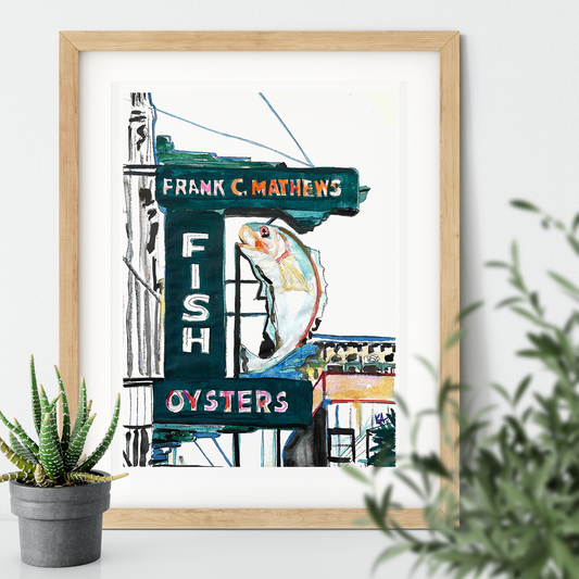 Fish and Oyster Bar Art Print