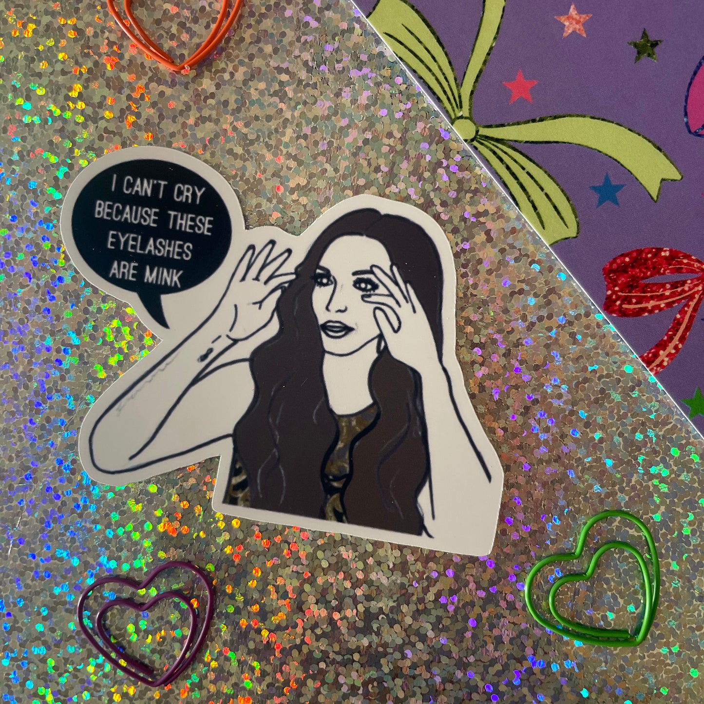 Image shows a sticker from a collection inspired by the OG cast of reality tv show Vanderpump Rules