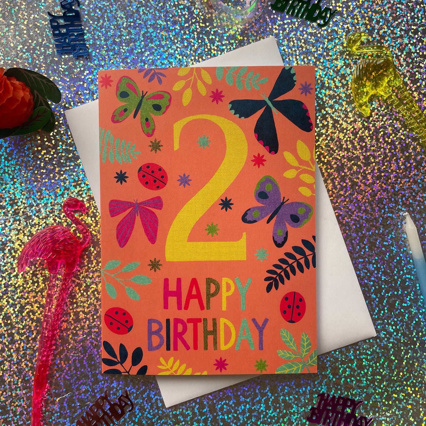 Happy 2nd Birthday Butterfly Card