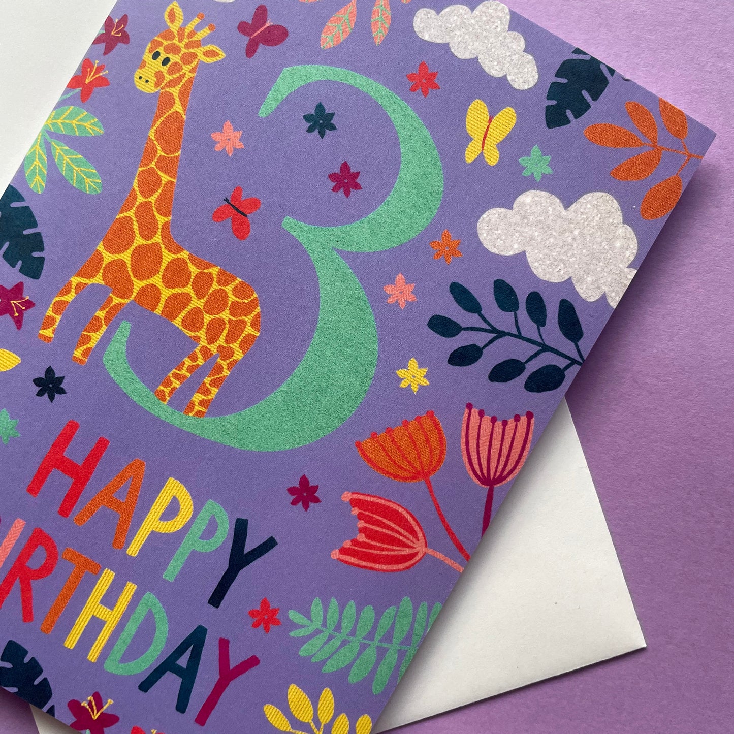 Happy 3rd Birthday Giraffe Card