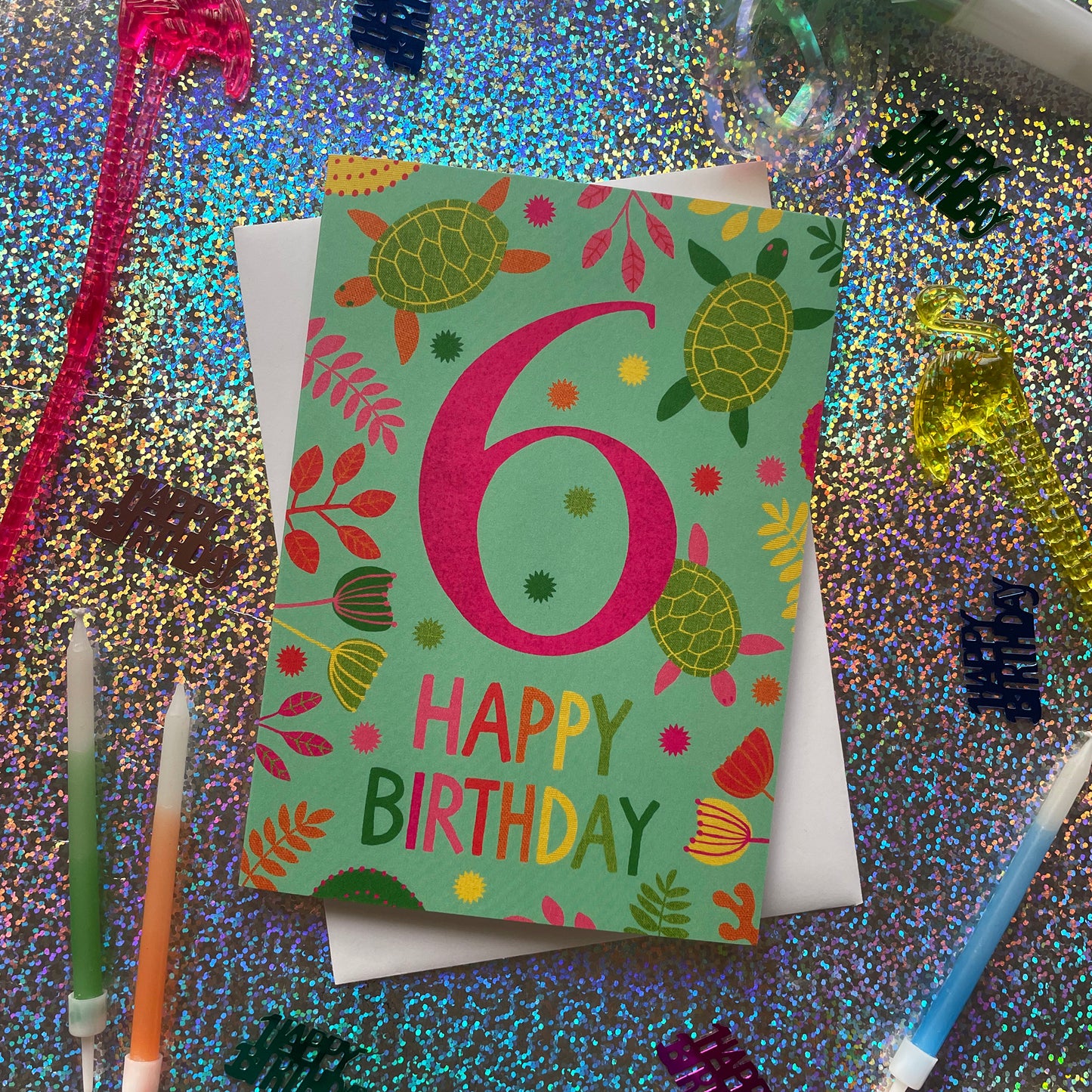 Happy 6th Birthday Turtle Card