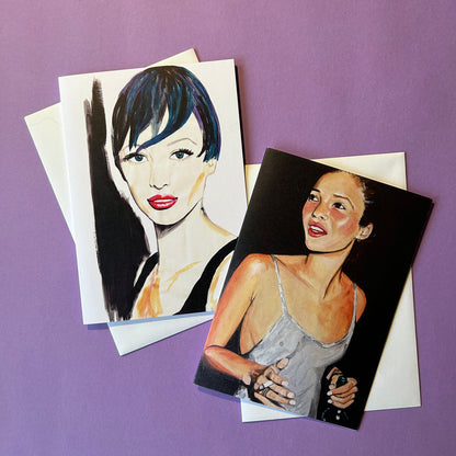 90s Supermodels Notecard Set - 4 Cards