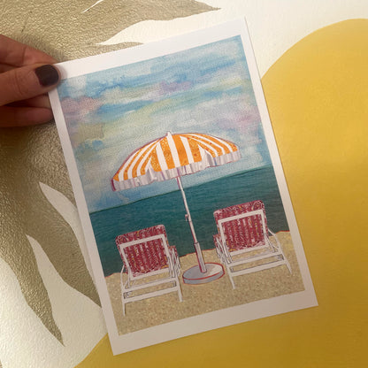 Beach Summerscape Art Print