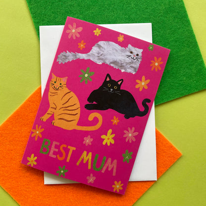 Best Mum Cat Card