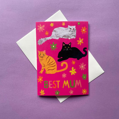 Best Mum Cat Card