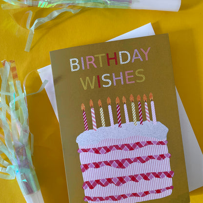 Birthday Wishes Cake Card