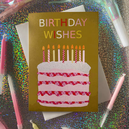 Birthday Wishes Cake Card