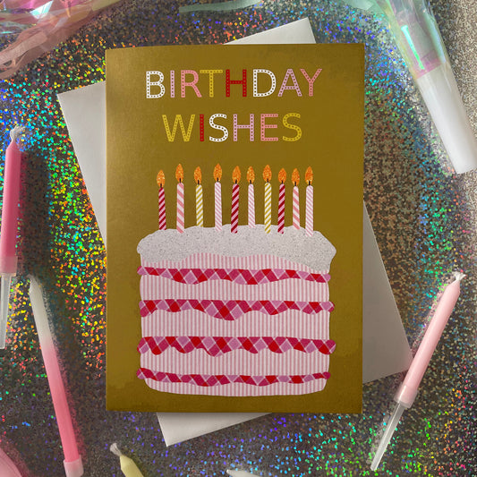 Birthday Wishes Cake Card