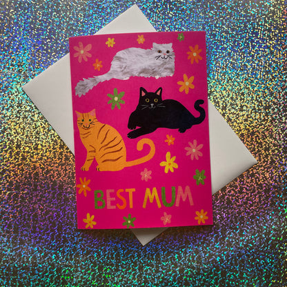 Best Mum Cat Card