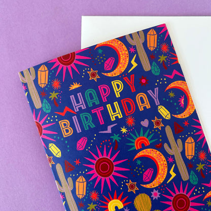 Cosmic Desert Birthday Card