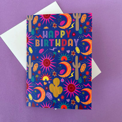 Cosmic Desert Birthday Card