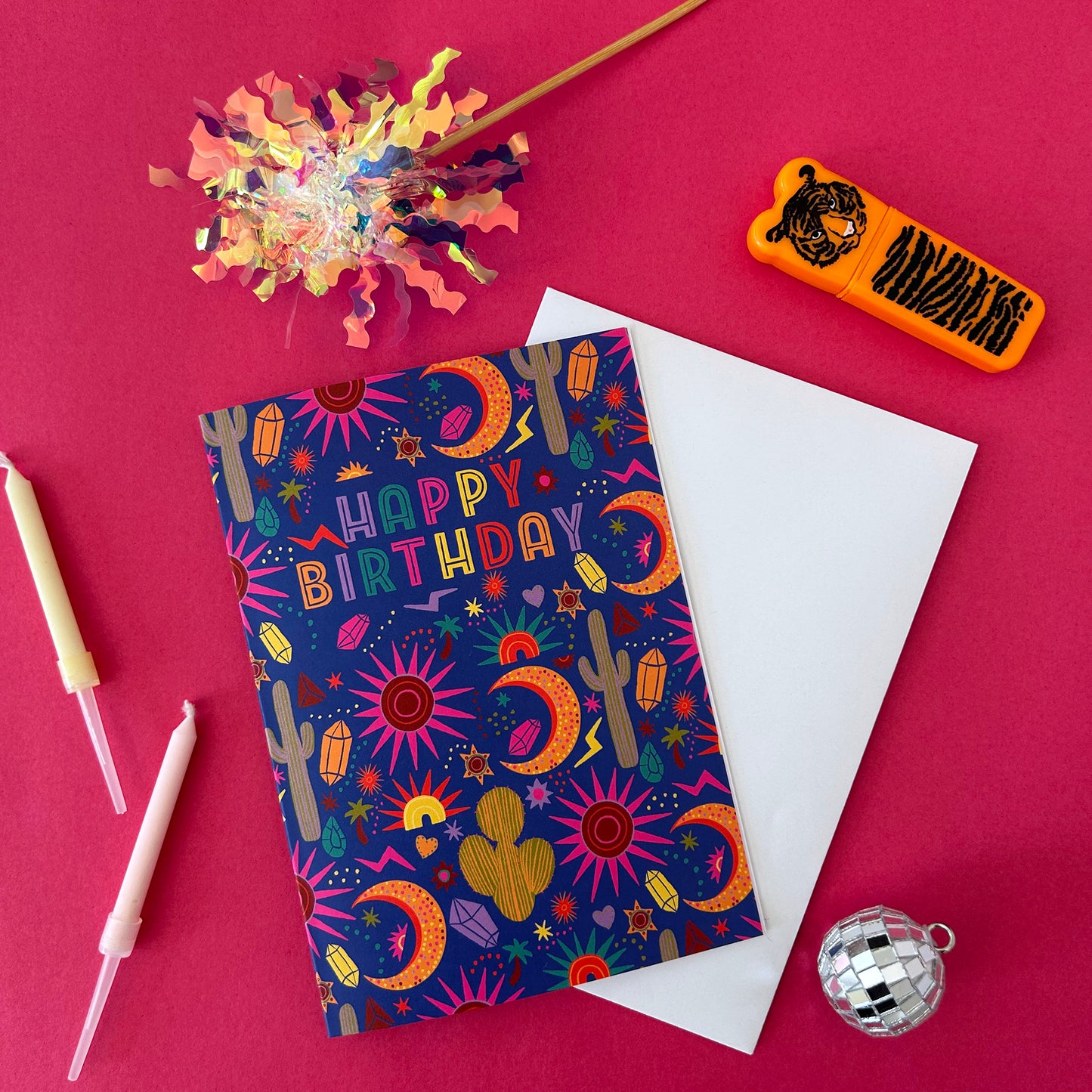 Cosmic Desert Birthday Card