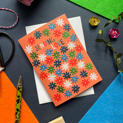 Sending Love Daisies Card