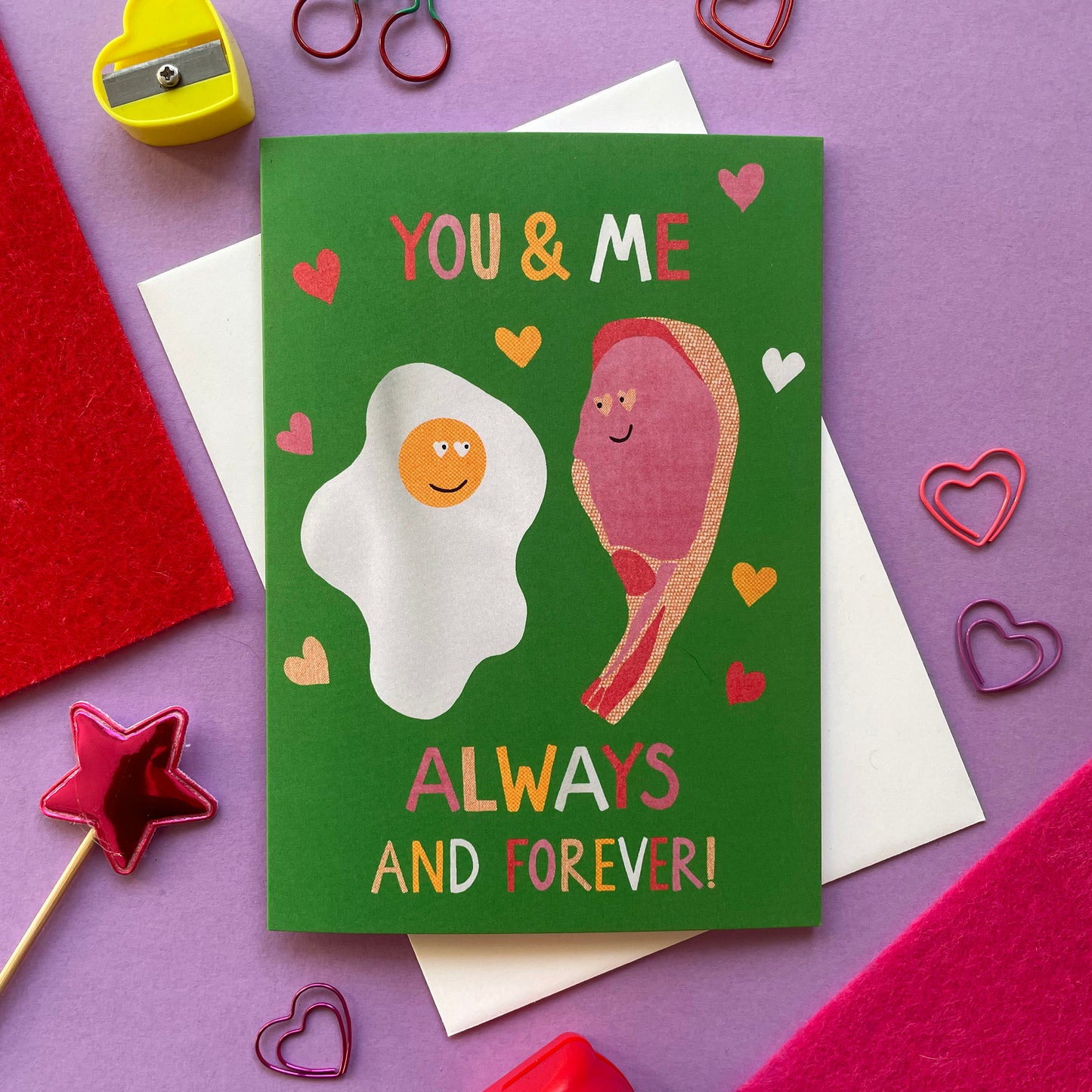 You + Me, Always & Forever (Egg & Bacon Edition) Card