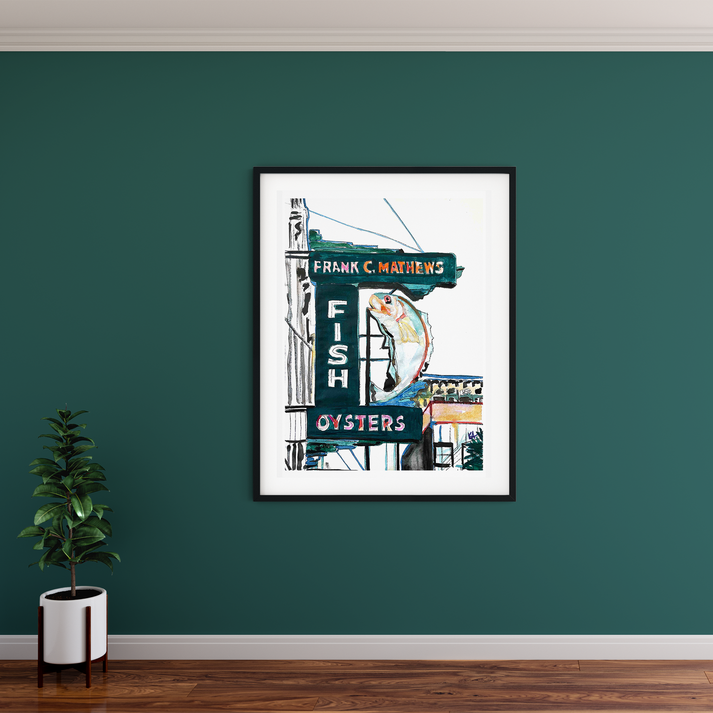 Fish and Oyster Bar Art Print