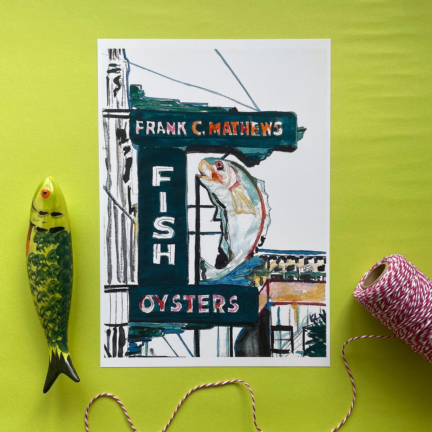 Fish and Oyster Bar Art Print