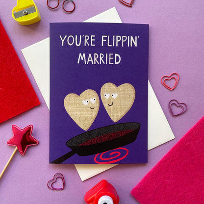Flippin' Married Wedding Card