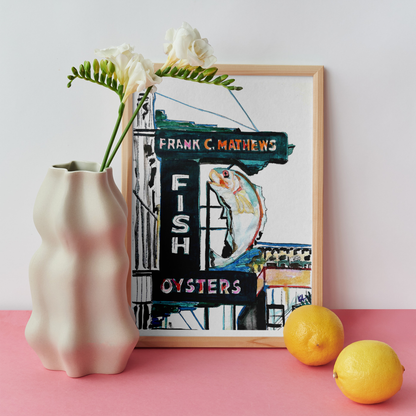 Fish and Oyster Bar Art Print