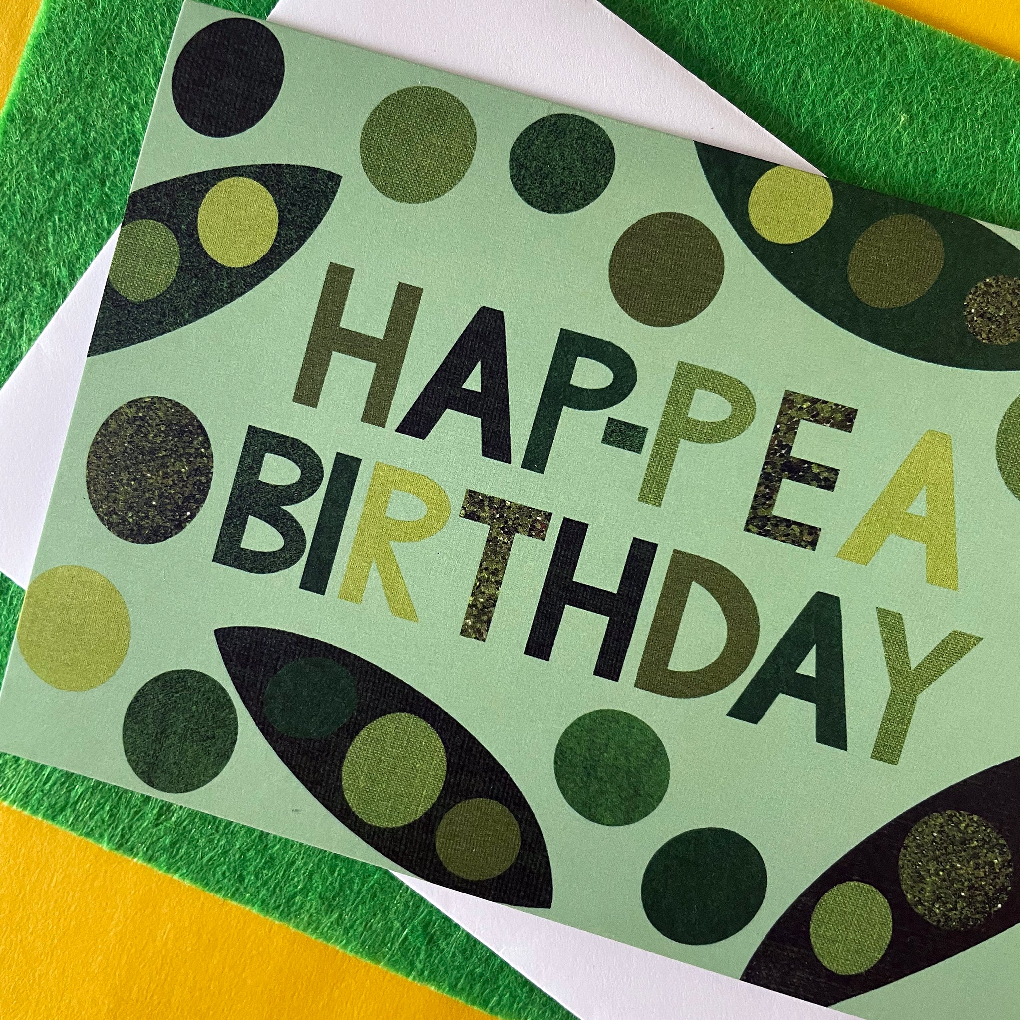 Hap-pea Birthday Card – Katsillustration