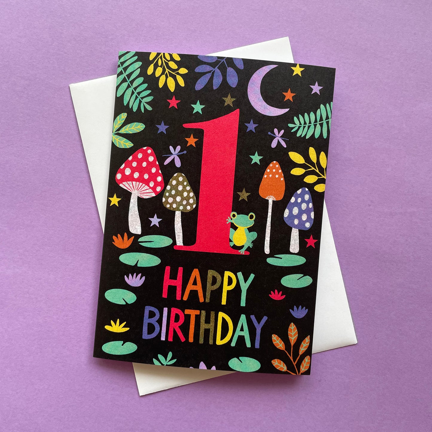Happy 1st Birthday Toadstool Card
