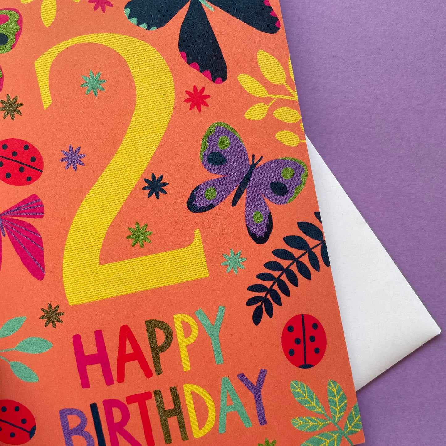 Happy 2nd Birthday Butterfly Card
