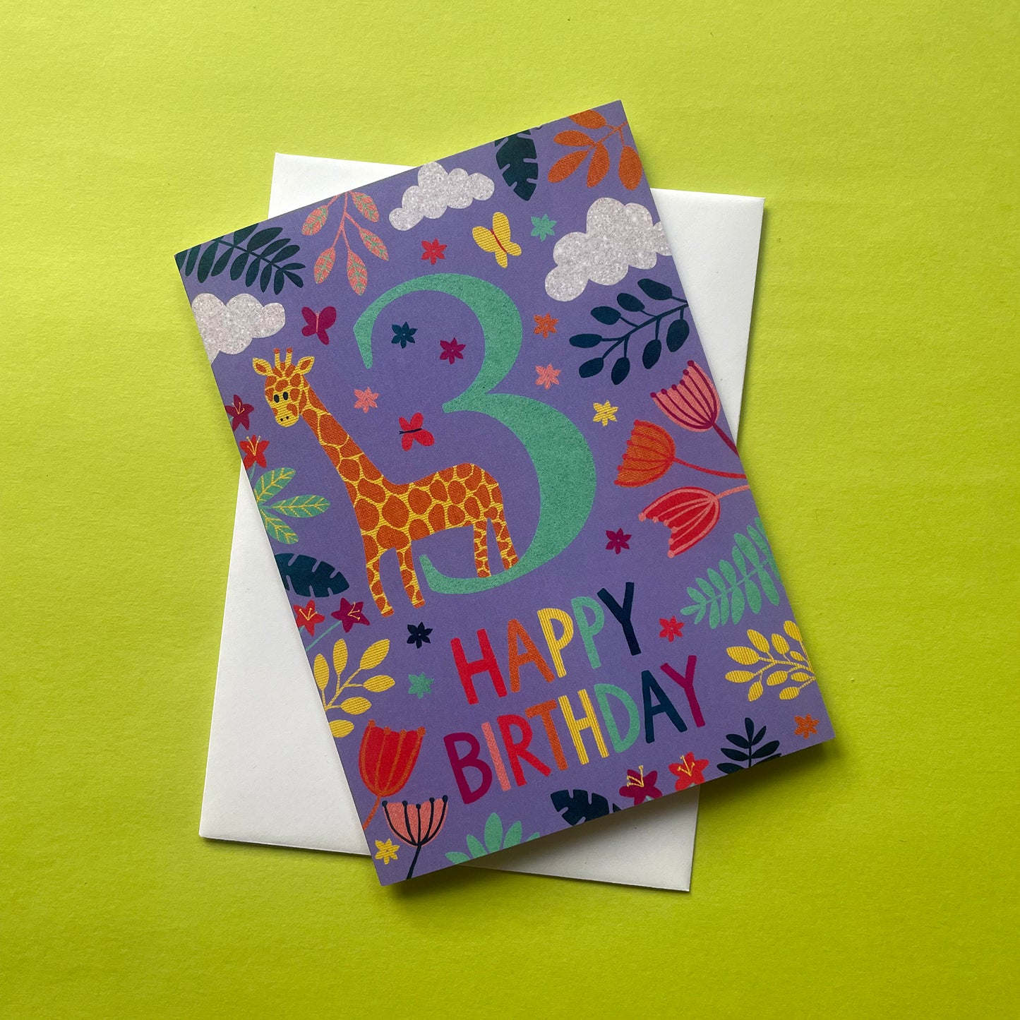 Happy 3rd Birthday Giraffe Card