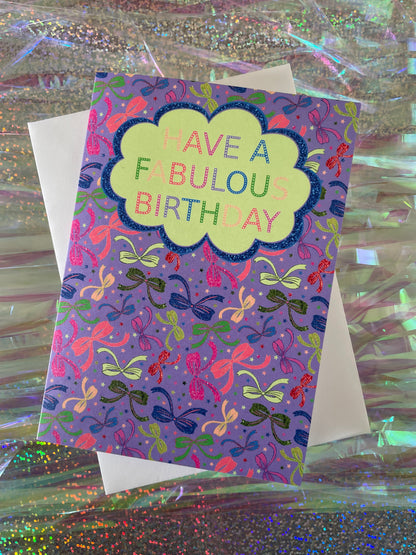 Fabulous Bows Birthday Card