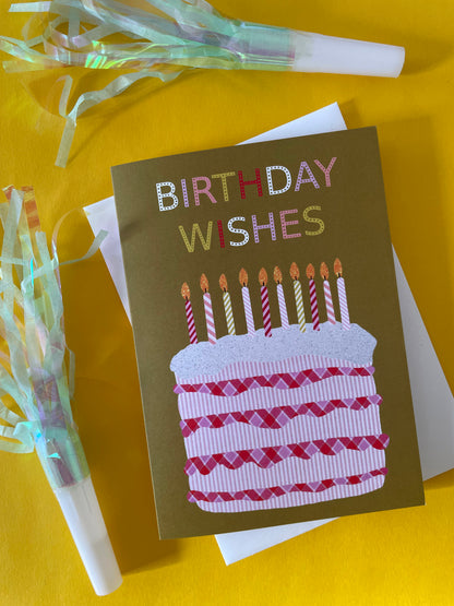 Birthday Wishes Cake Card