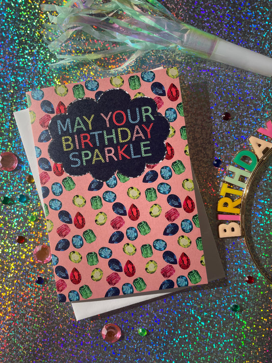 Sparkle Gems Birthday Card