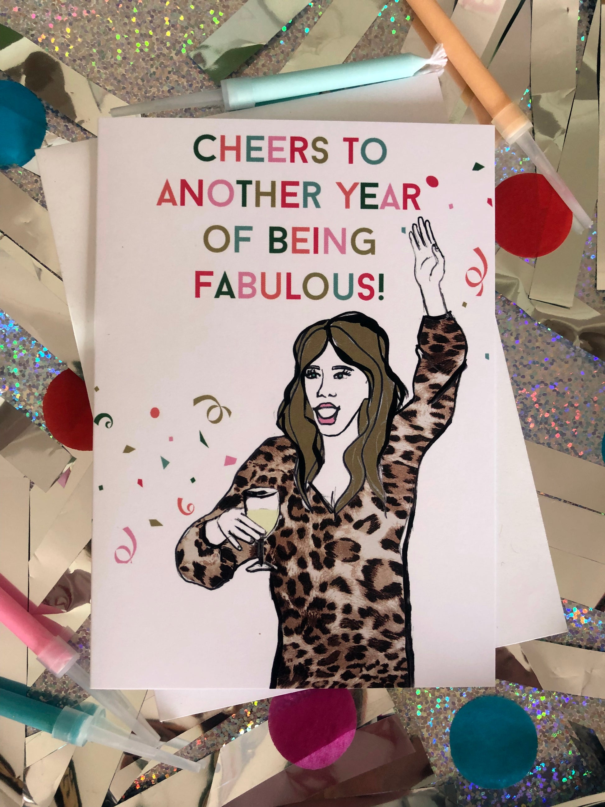 Fun and fabulous birthday card for wine lovers.